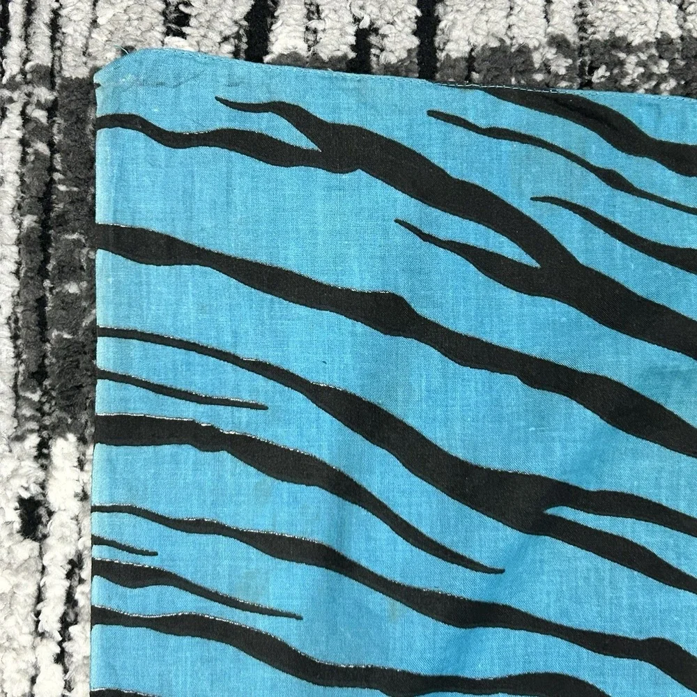 Vtg Lot Of 3 Bandana Color Fast Zebra Designed Handkerchiefs 100%‎ Cotton